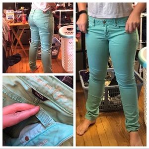 Pastel Green Skinny Jeans